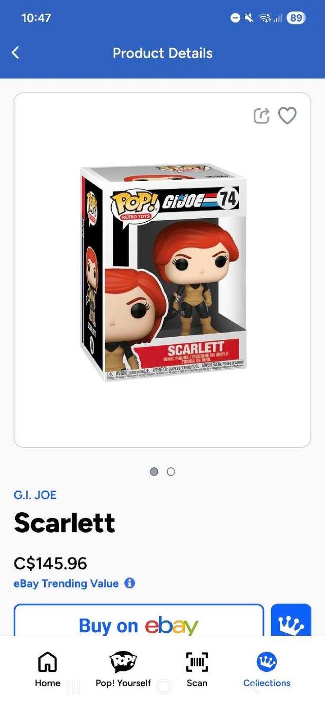 G.I. Joe Scarlett Funko Pop #74