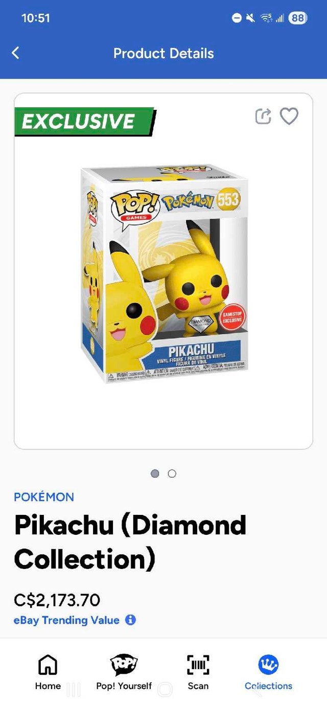 Pikachu Diamond Funko Pop #553