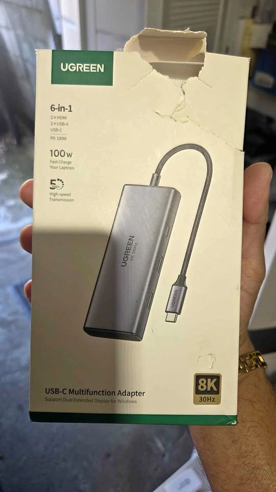UGREEN 6-in-1 USB-C Hub 8K 100W PD