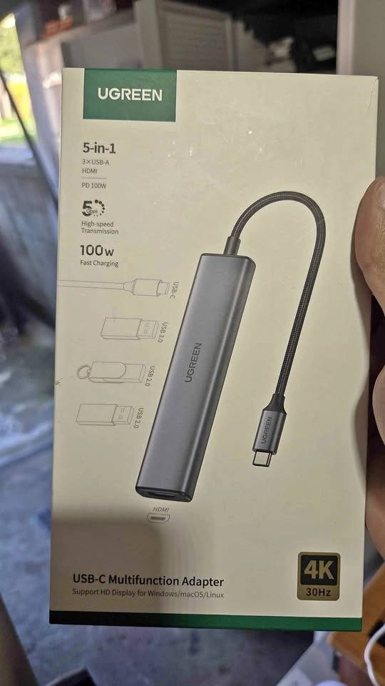UGREEN 5-in-1 USB-C Hub Adapter 4K HDMI 100W PD