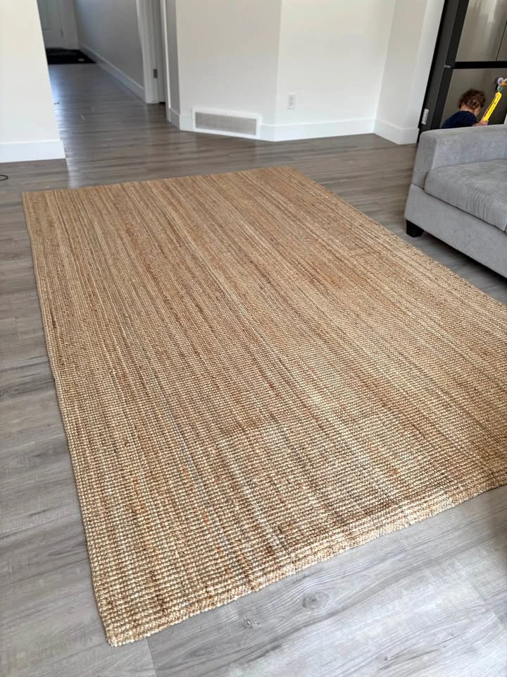 Large Natural Jute Rug - 6'7" x 9'10" (IKEA LOHALS)