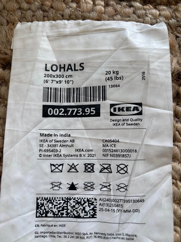 Large Natural Jute Rug - 6'7" x 9'10" (IKEA LOHALS) - photo 3