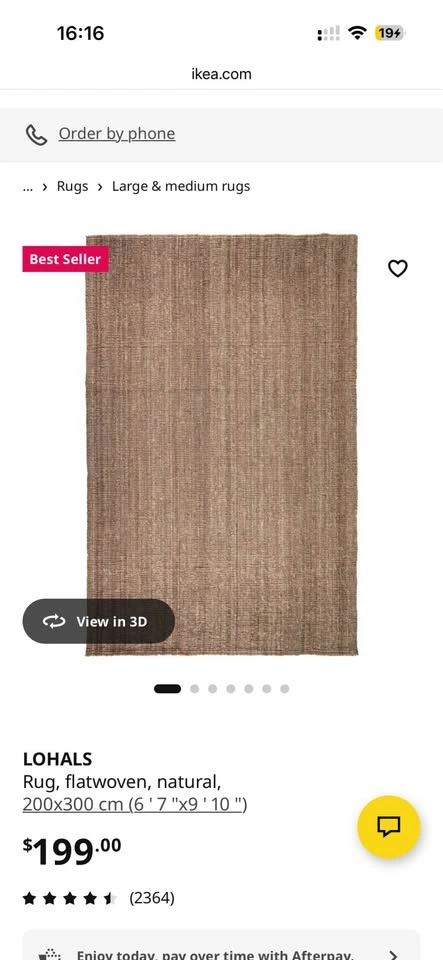 Large Natural Jute Rug - 6'7" x 9'10" (IKEA LOHALS) - photo 4