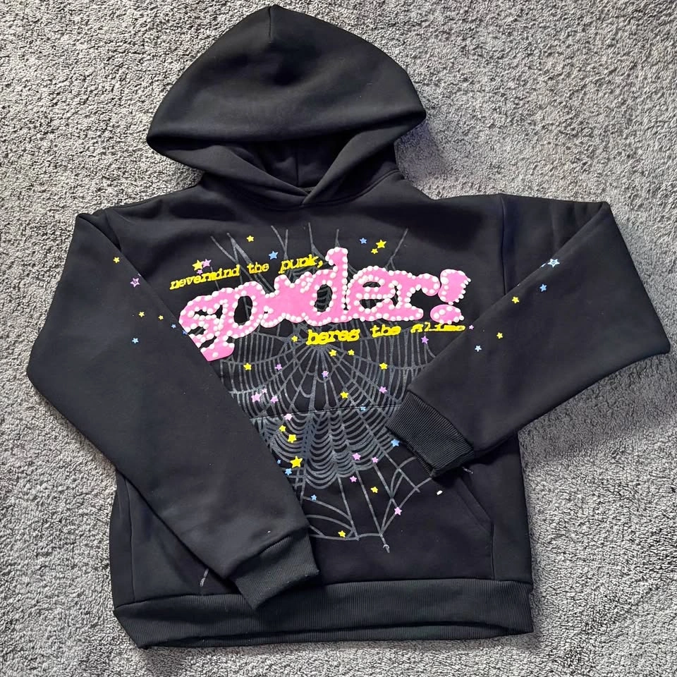 Sp5der P*NK V2 Hoodie Black