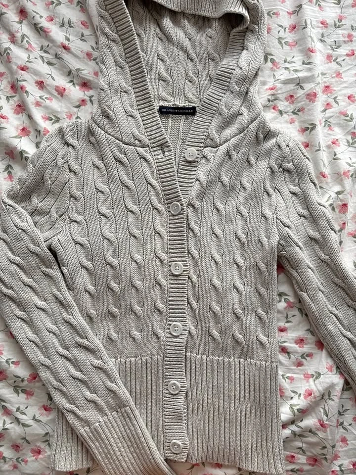 Brandy Melville Aura Knit Cardigan Grey