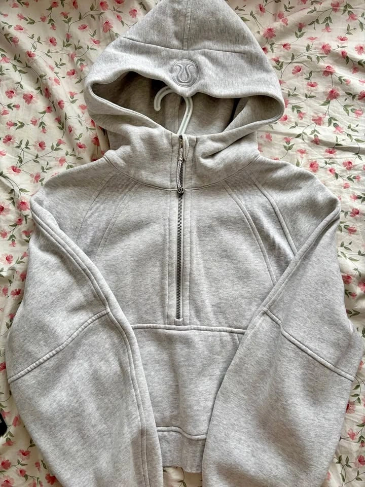 Lululemon Scuba Half Zip Hoodie Heather Grey