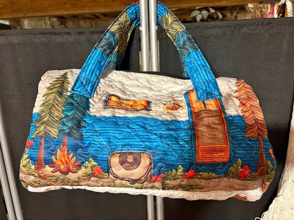 Quilted Camping Trailer Duffel Bag - NEW
