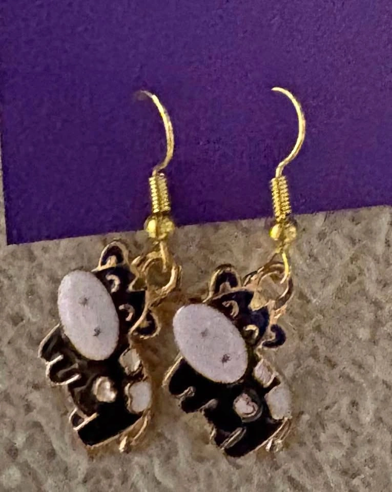 Cute Cow Dangle Earrings - $5 each - Black, Pink, White