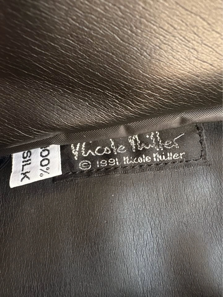 RARE 1991 Vintage Nicole Miller Silk & Leather Fanny Pack - photo 5