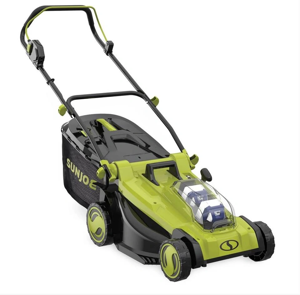Sun Joe 48V Cordless Mower Kit w/ Bag, 2 Batteries + Charger - photo 3
