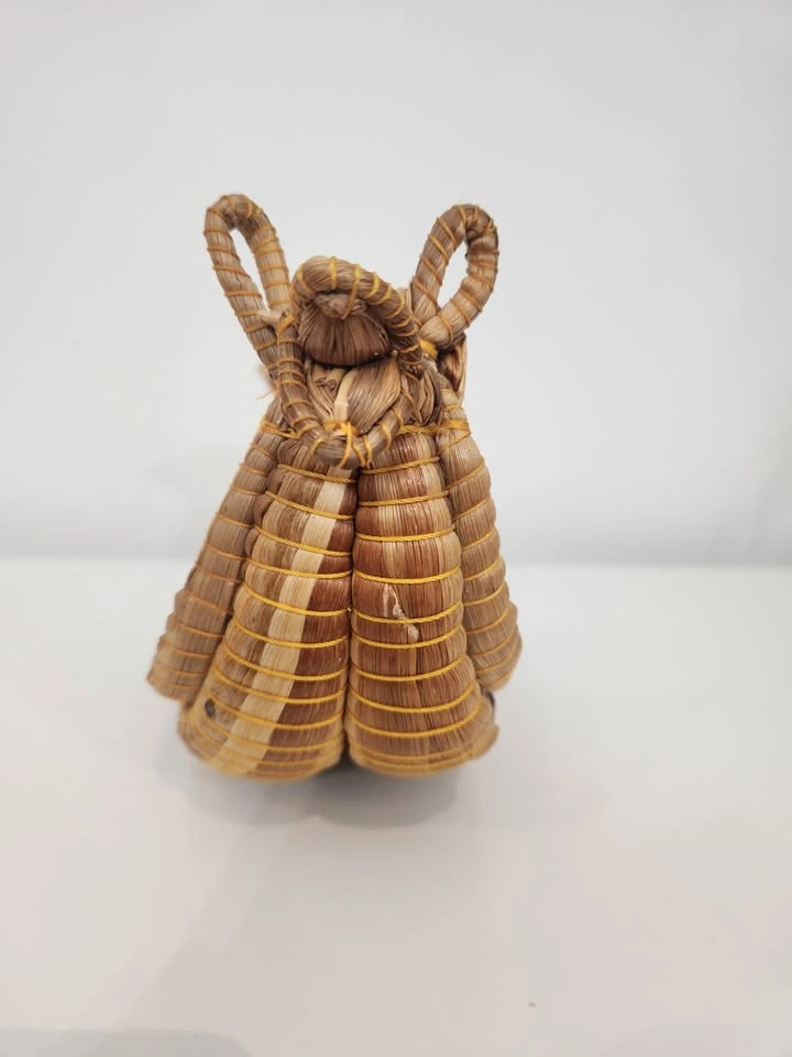 Vintage Peruvian Gondola Bird / Dragon Woven Wicker Basket - photo 4