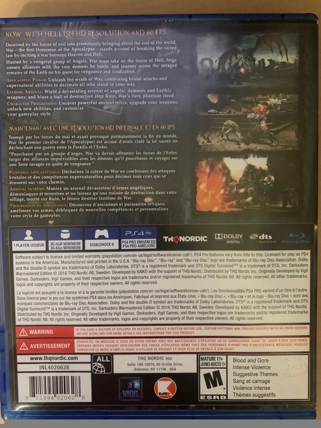 PS 4 Game: DARKSIDERS WARMASTERED EDITION (Brand New) - photo 3