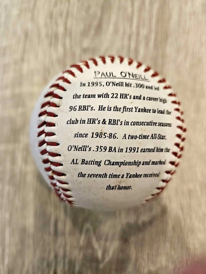 1996 Paul O'Neill NY Yankees Burger King Promo Baseball - Vintag