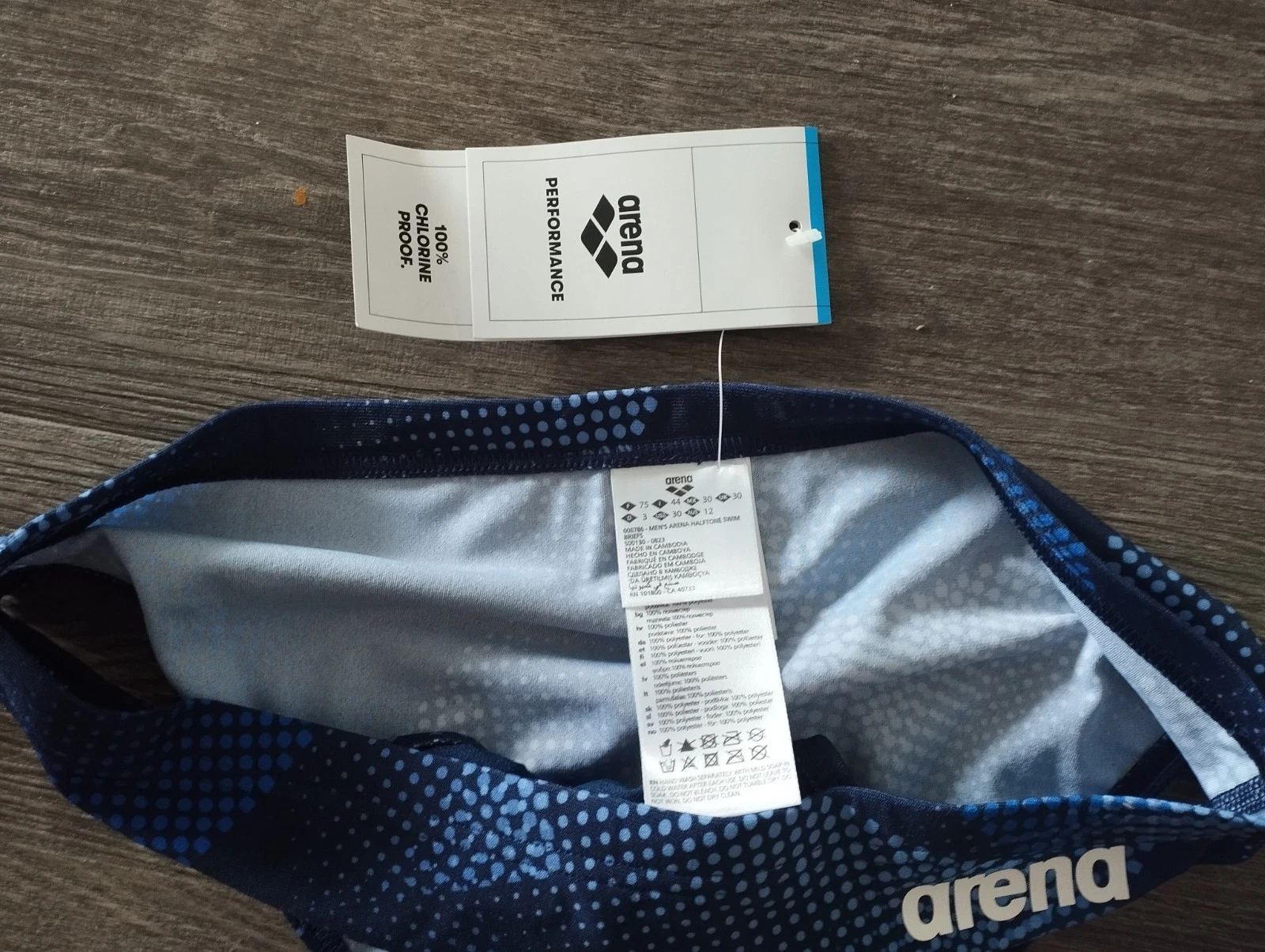 US-30 ARENA Mens Swim Brief Halftone Team Print MaxLife Swimsuit - photo 2