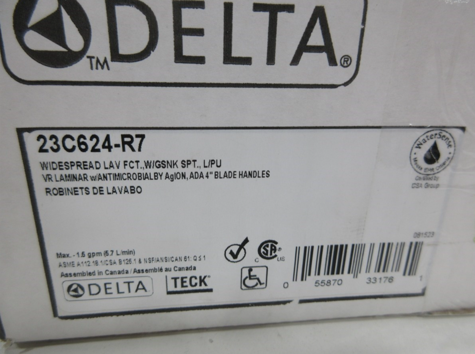 DELTA LAVATORY FAUCETS WGOOSENECK SPOUTS MODEL 23C624-R7 - photo 3