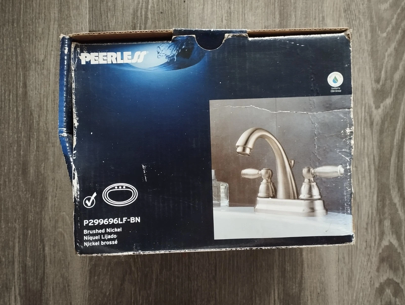 Peerless Two-Handle Centerset Bathroom Faucet - Brushed Nickel