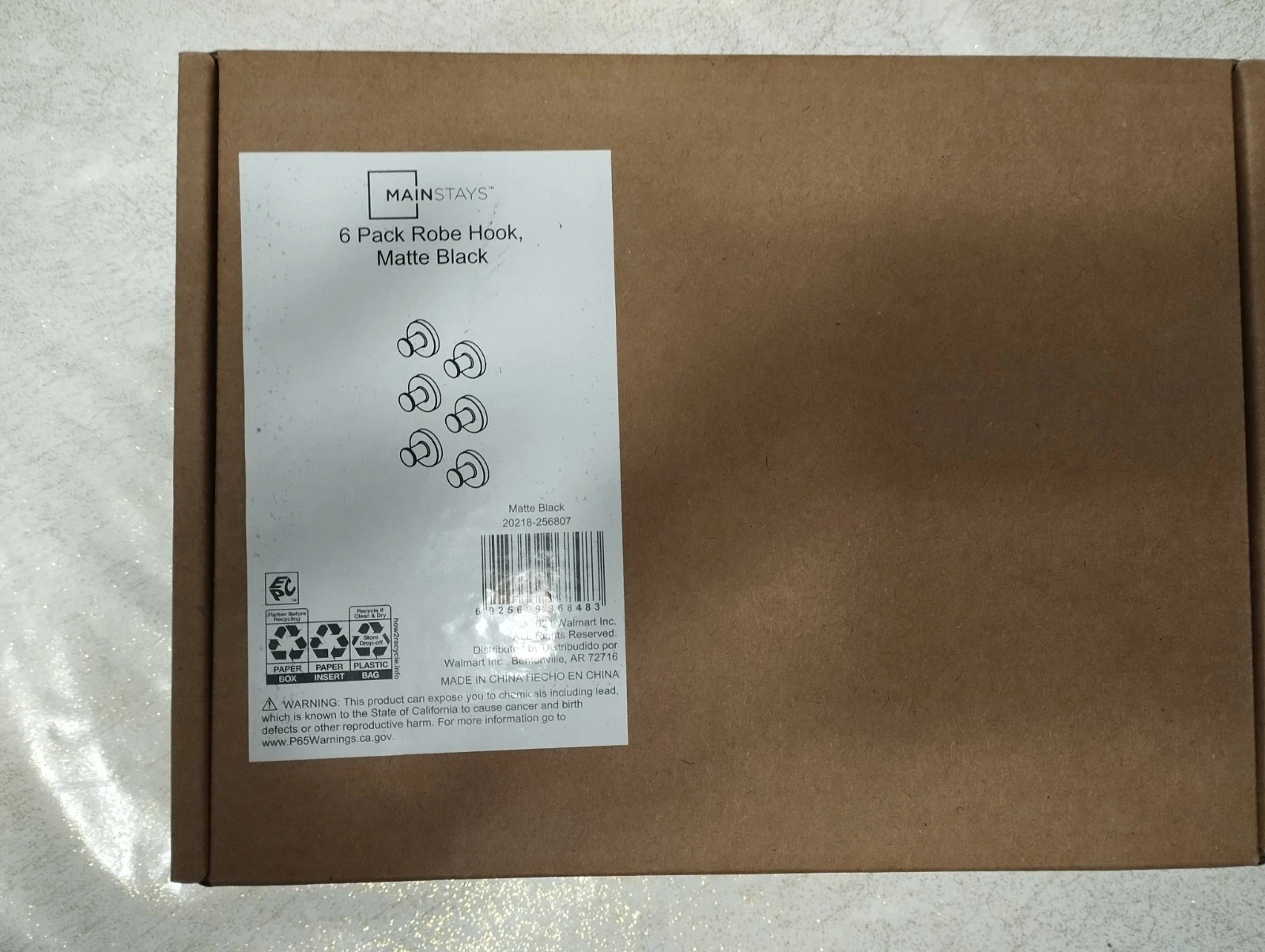 MAINSTAYS 6PK ROUND ROBE HOOKS - MATTE BLACK - photo 3