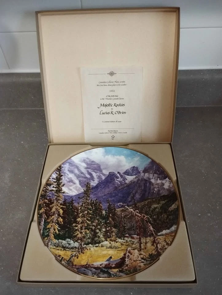 Majestic Rockies Collectible Plate by Lucius R. O'Brien