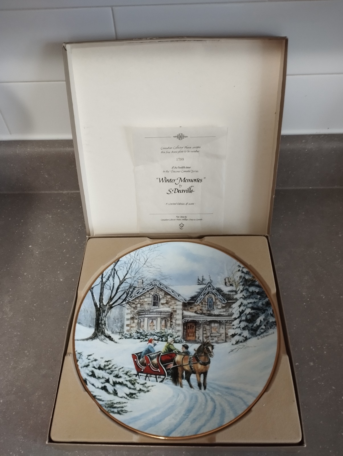Winter Memories Collector Plate by S. Deaville - Discover Canada