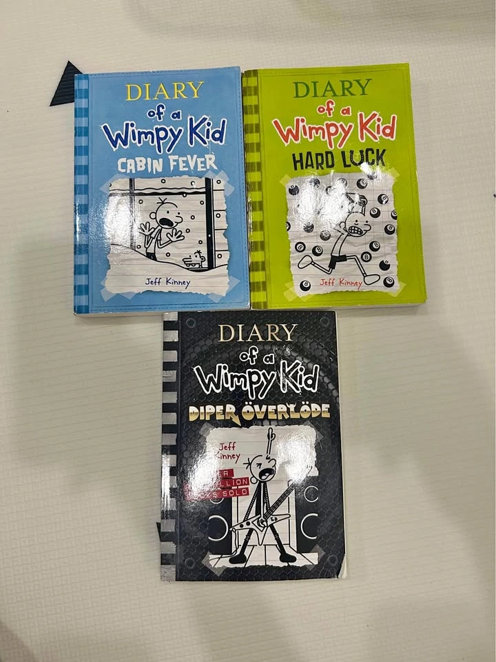 Diary of a Wimpy Kid books #6, 8, 17