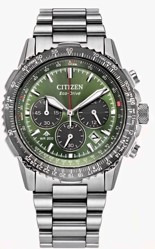 Citizen Men's Watch Promaster Navihawk, Olive green dial - CA466