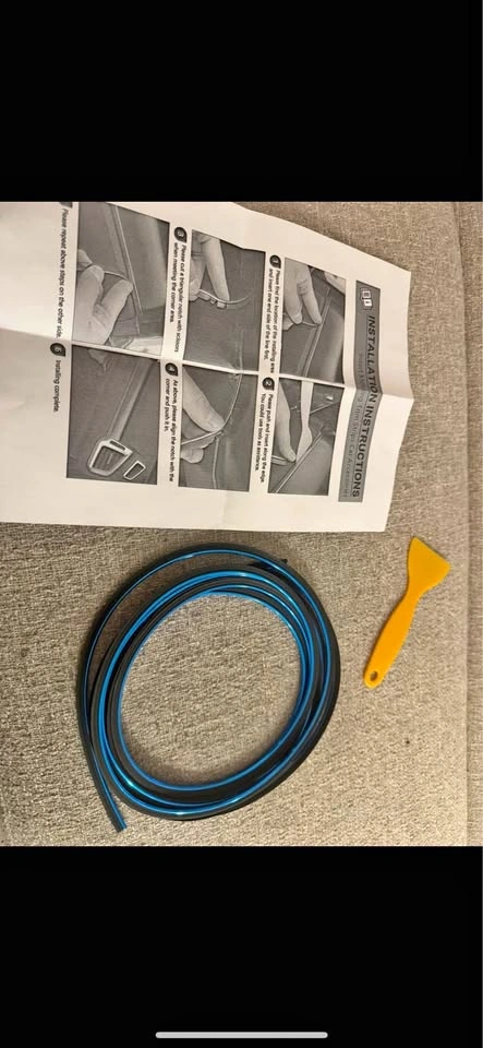 Insert molding trim blue