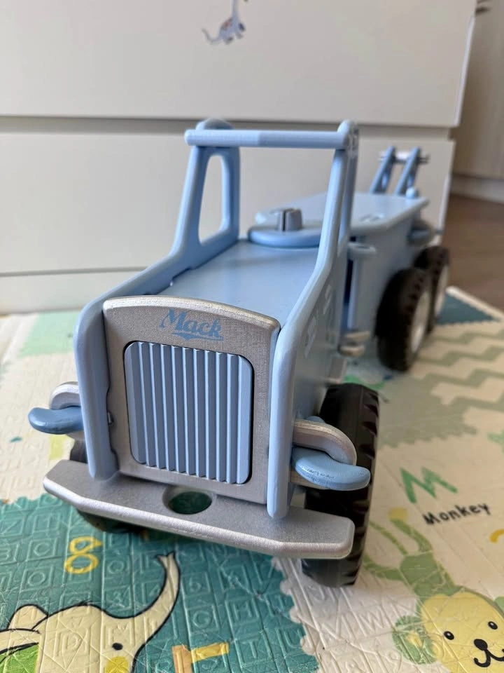 Wooden Toy Truck (Moover / Mack Style) – Light Blue