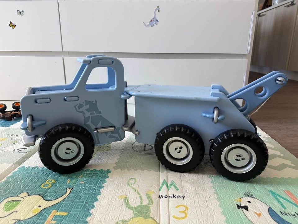 Wooden Toy Truck (Moover / Mack Style) – Light Blue - photo 4