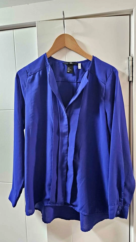 H&M Royal Blue Blouse US 4