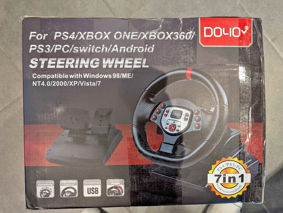 Racing Wheel and Pedals for PC/Xbox/PlayStation - New