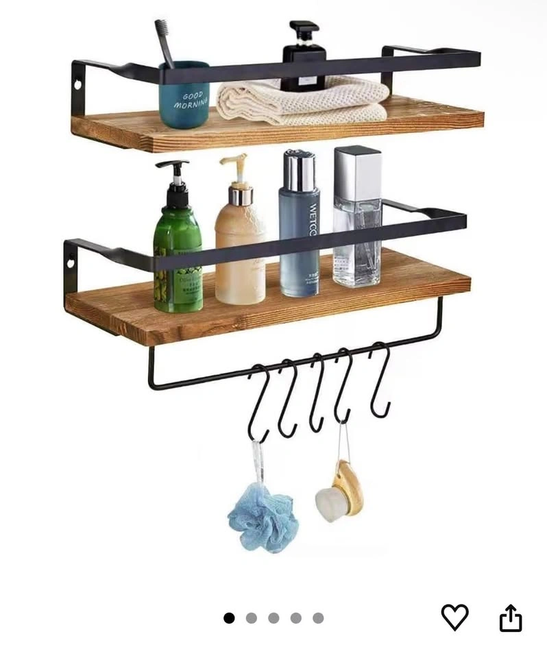 Floating Shelves with Coffee Mug Hangers-Moving next week! - photo 2