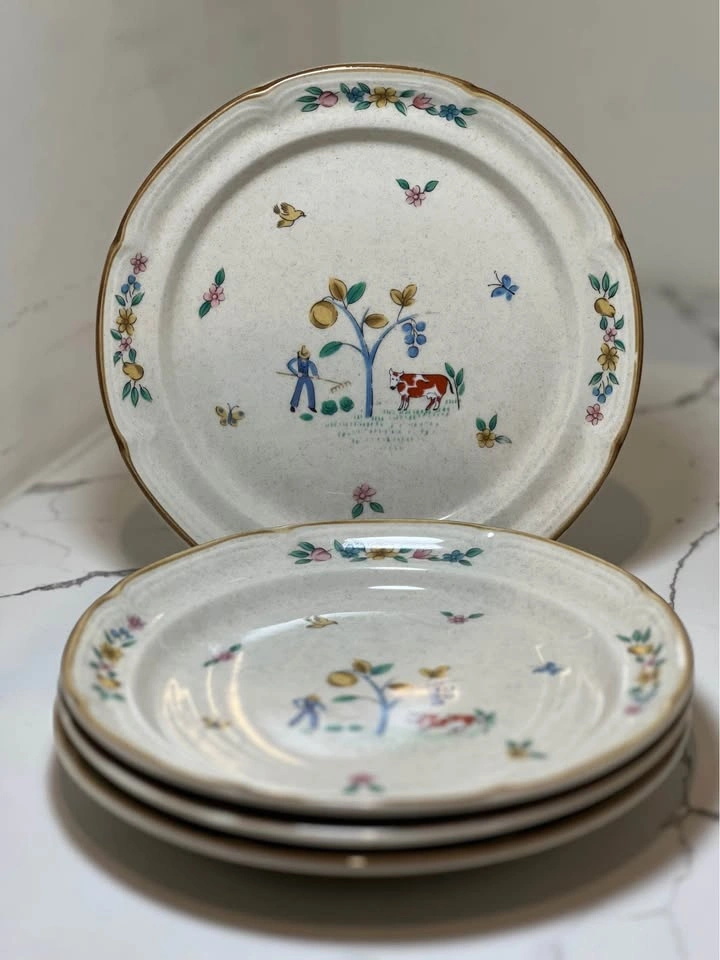 Vintage Heartland Stoneware Salad Plates - Set of 4 - photo 2