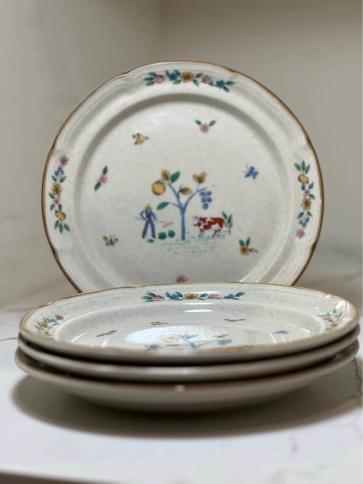 Vintage Heartland Stoneware Salad Plates - Set of 4 - photo 3