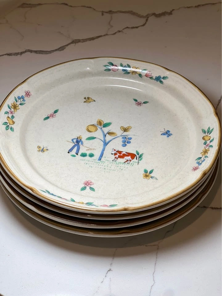 Vintage Heartland Stoneware Salad Plates - Set of 4 - photo 4