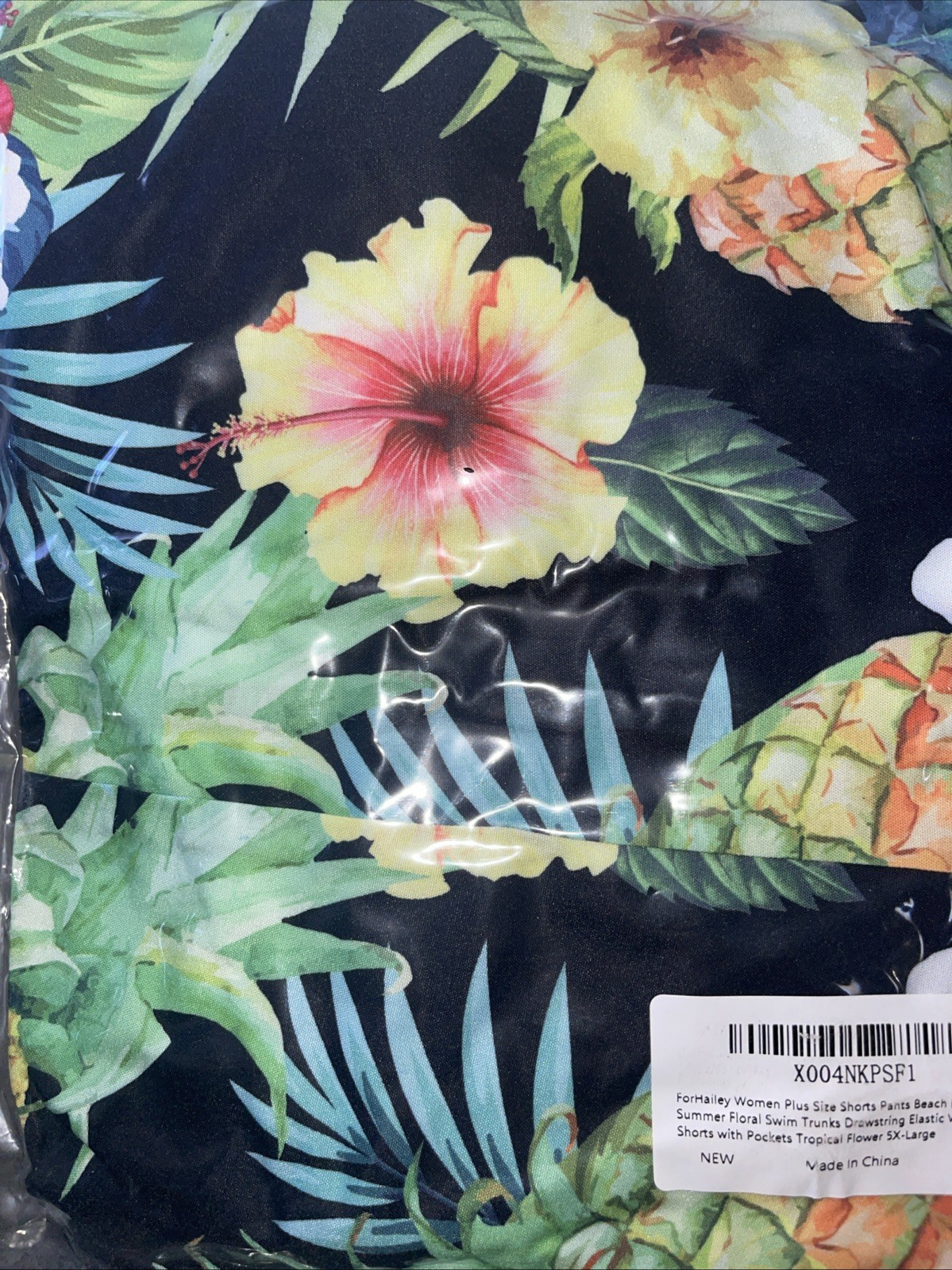Women’s Plus Size 2XL - 5XL Beach Shorts With Pockets And Elasti