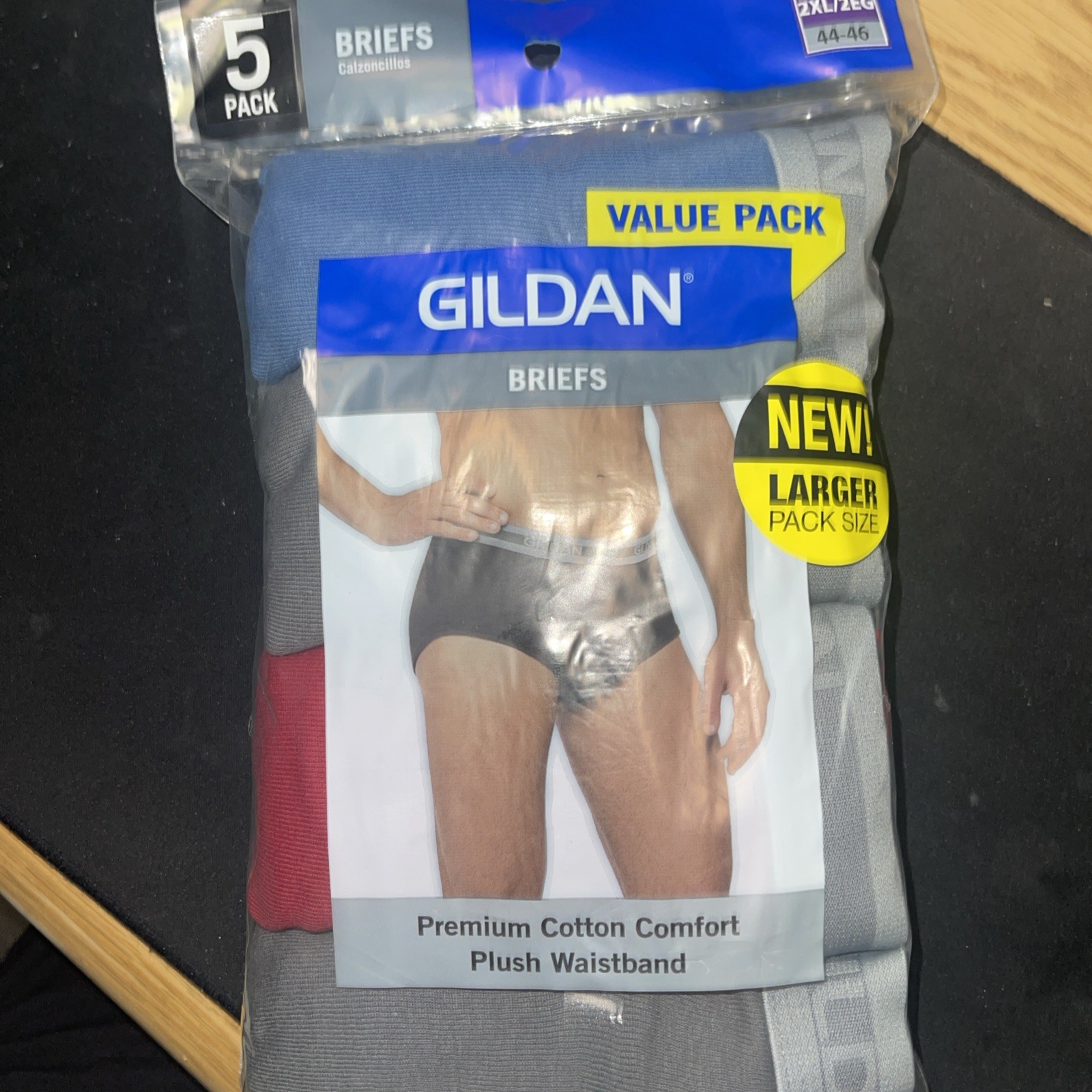 Gildan Men's Cotton Briefs Underwear 5-Pack, 2XL