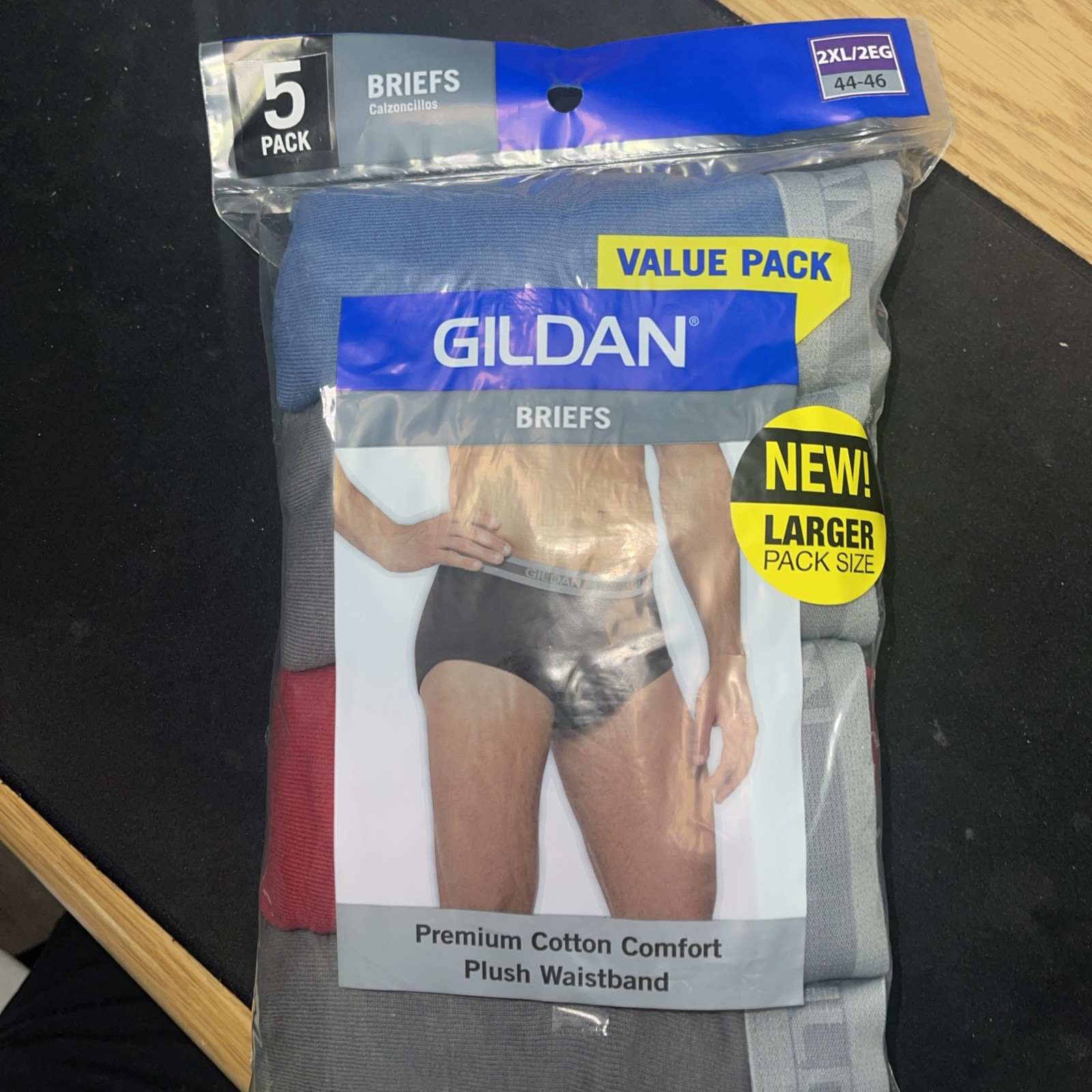 Gildan Men's Cotton Briefs Underwear 5-Pack, 2XL - photo 3