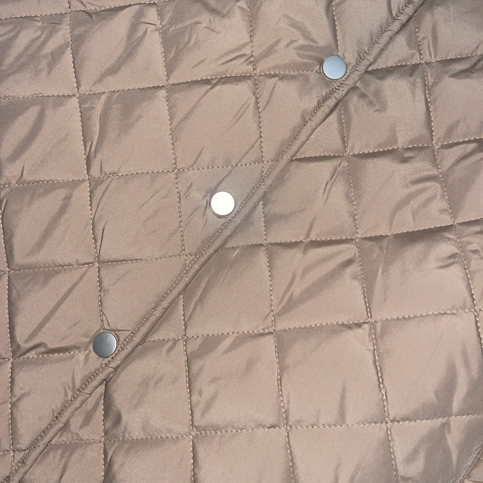 Quilted Barn Coat Jacket Tan Brown Lightweight Classic Medium - photo 5