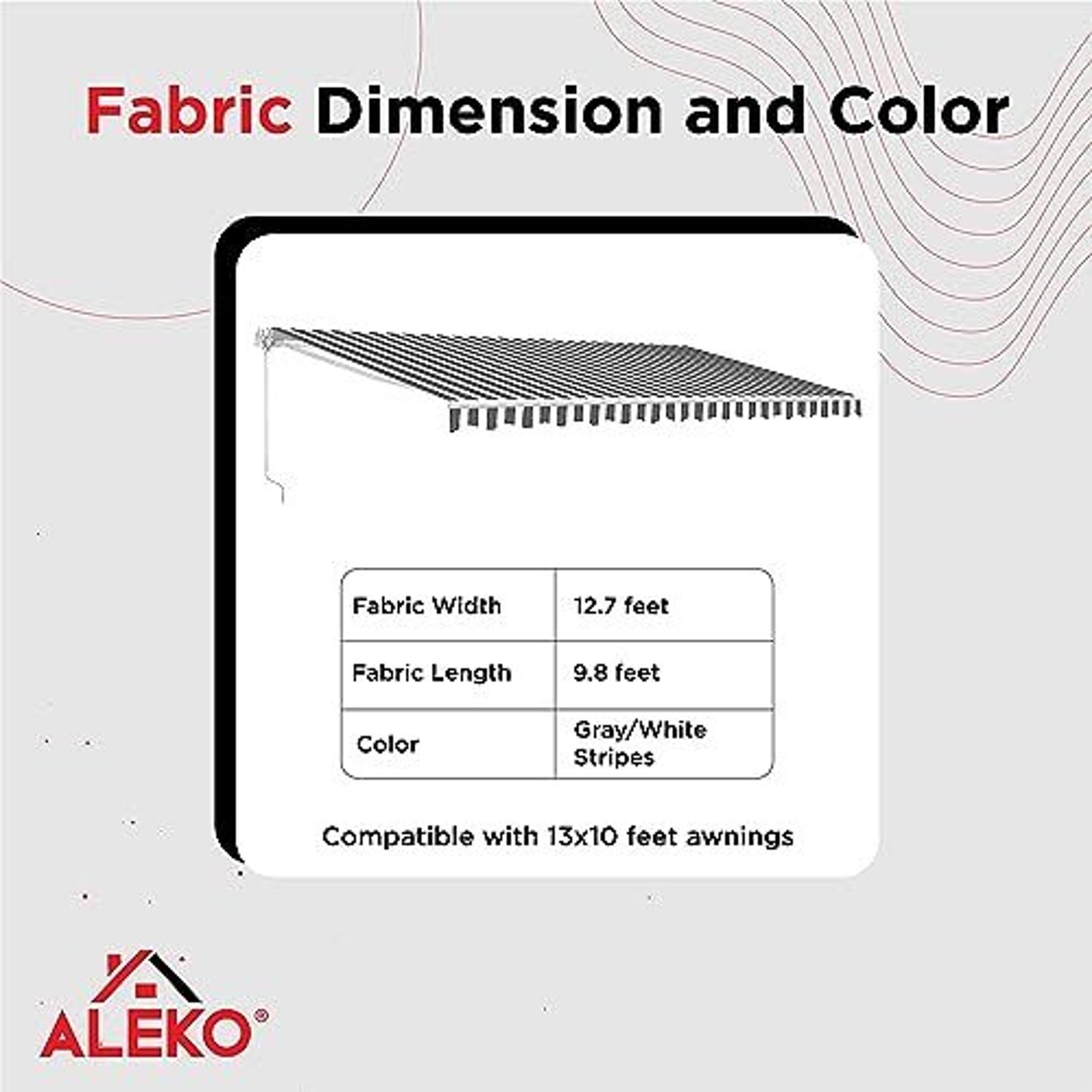 ALEKO Patio Awning Fabric Replacement, Polyester Canopy - photo 5