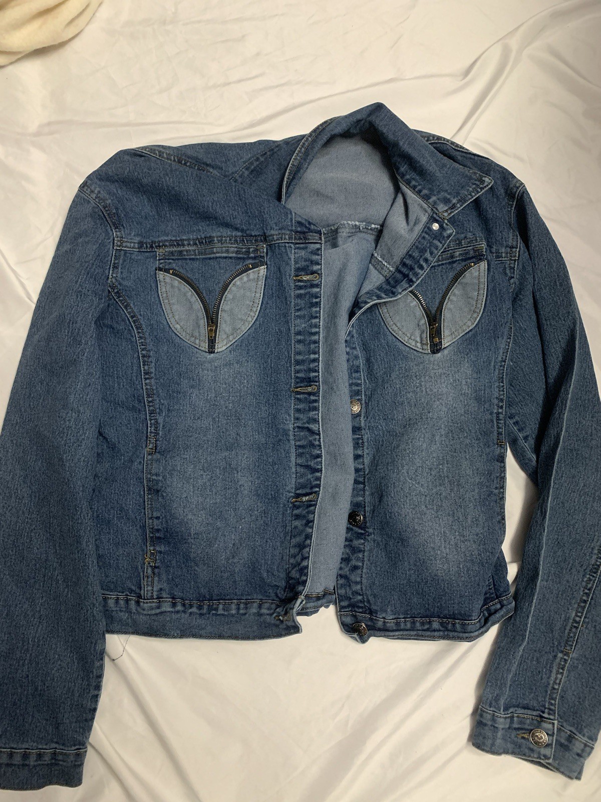 Serra Women's Classic Trucker Denim Jacket Blue Size 3XL