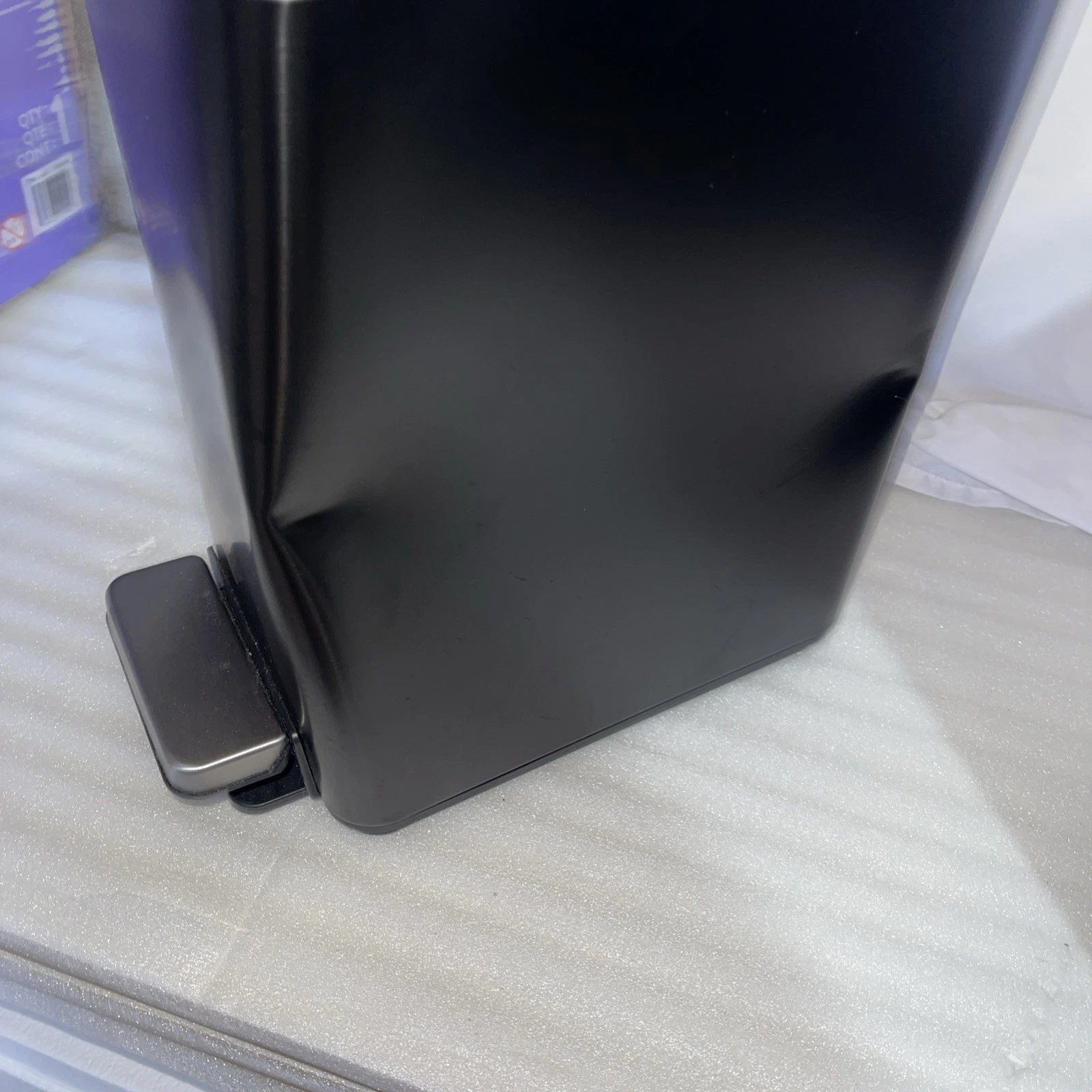 2 PACK - Kohler 6L Step On Trash Cans - Black Stainless Steel - photo 4