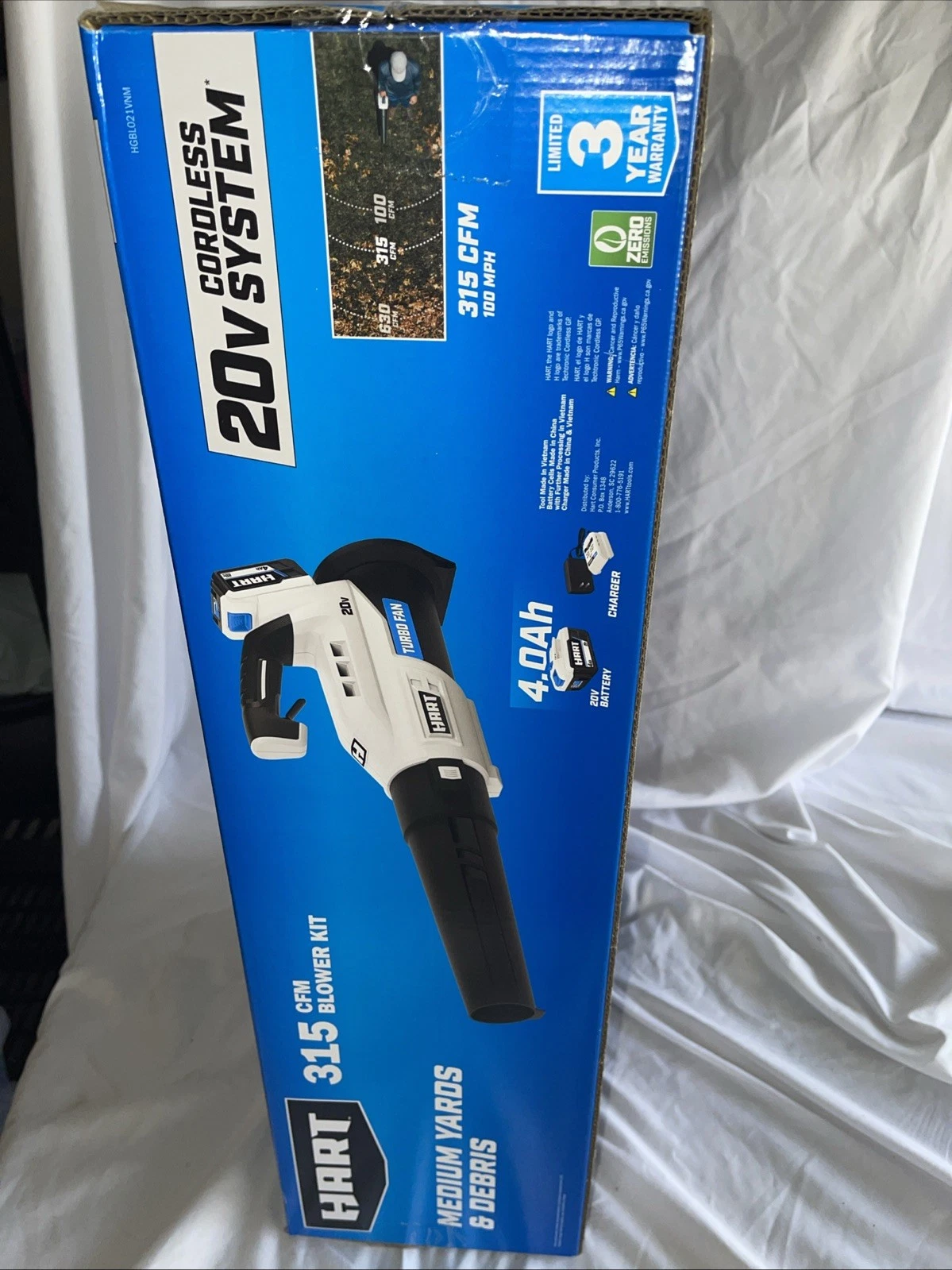 HART 20V Cordless Blower w/ 4.0Ah Battery & Charger - photo 2