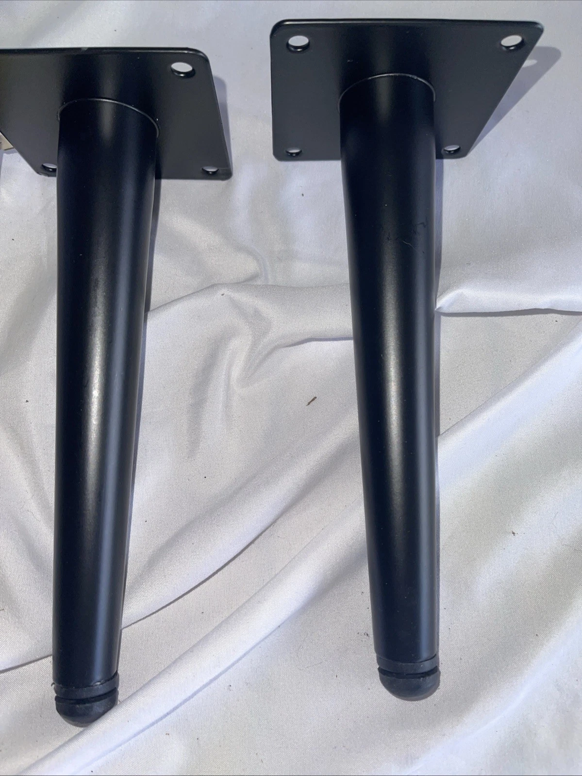 2 Matte Black Metal Stool Legs 7.5" - photo 2