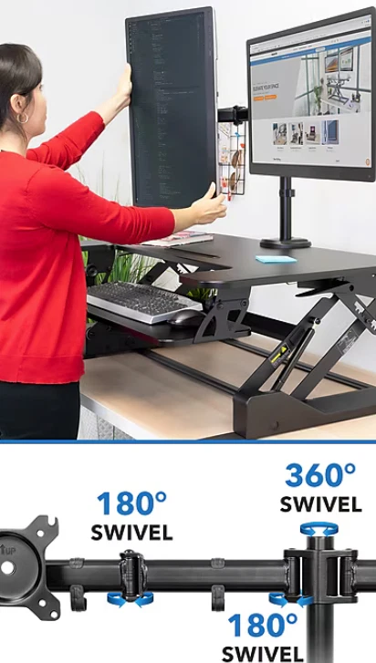 Mount-It! Standing Desk Converter + Dual Monitor Mount - photo 4