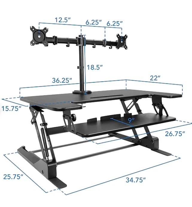 Mount-It! Standing Desk Converter + Dual Monitor Mount - photo 5