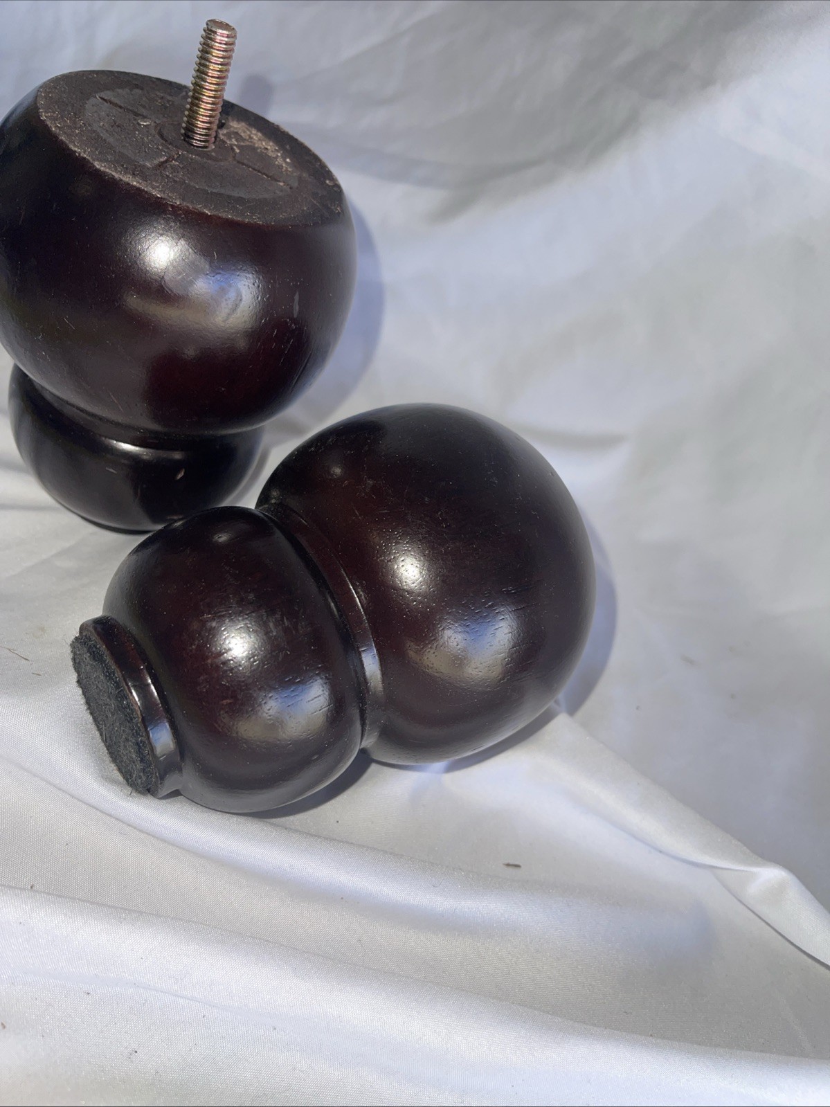 Mahogany Turned Furniture Feet for Chair, Ottoman, Cabinet, Sofa - photo 3
