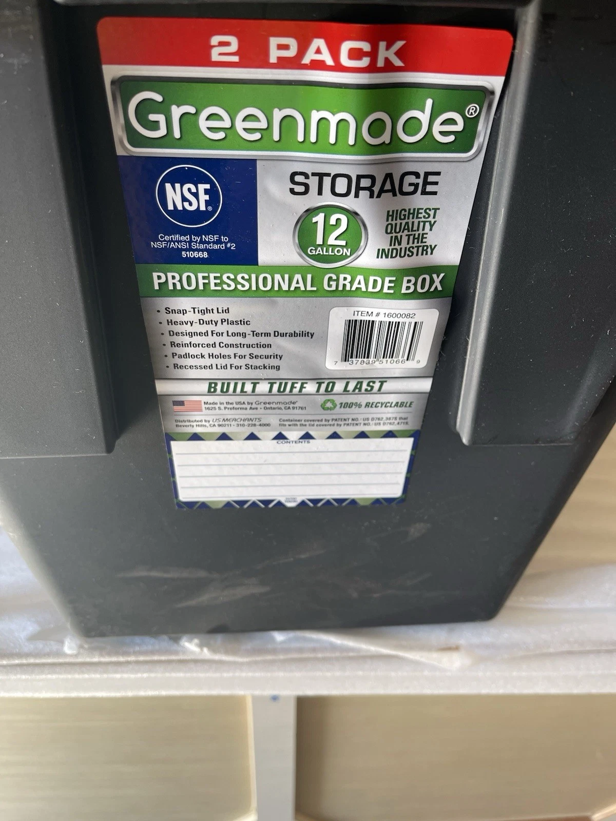 Greenmade 12 Gallon Storage Bins (4 Pack) - New in Box! - photo 3