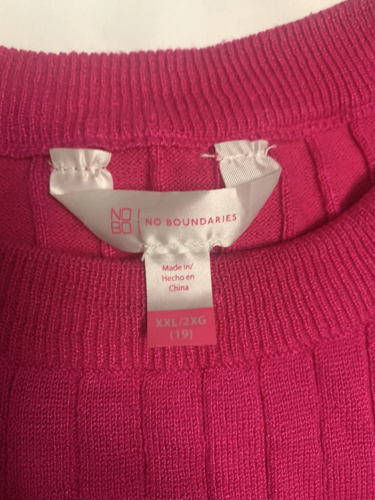 No Boundaries Junior Girls Hot Pink Sweater XXL - photo 2
