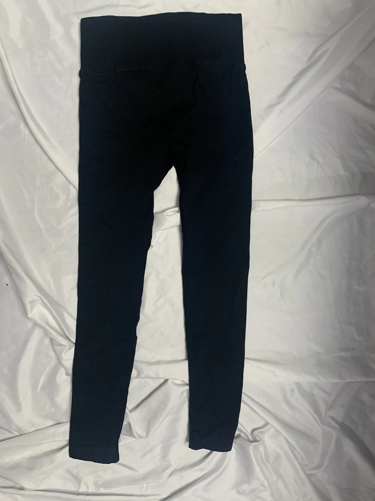 Black High-Waisted Ribbed Athletic Leggings - Size XS - photo 2