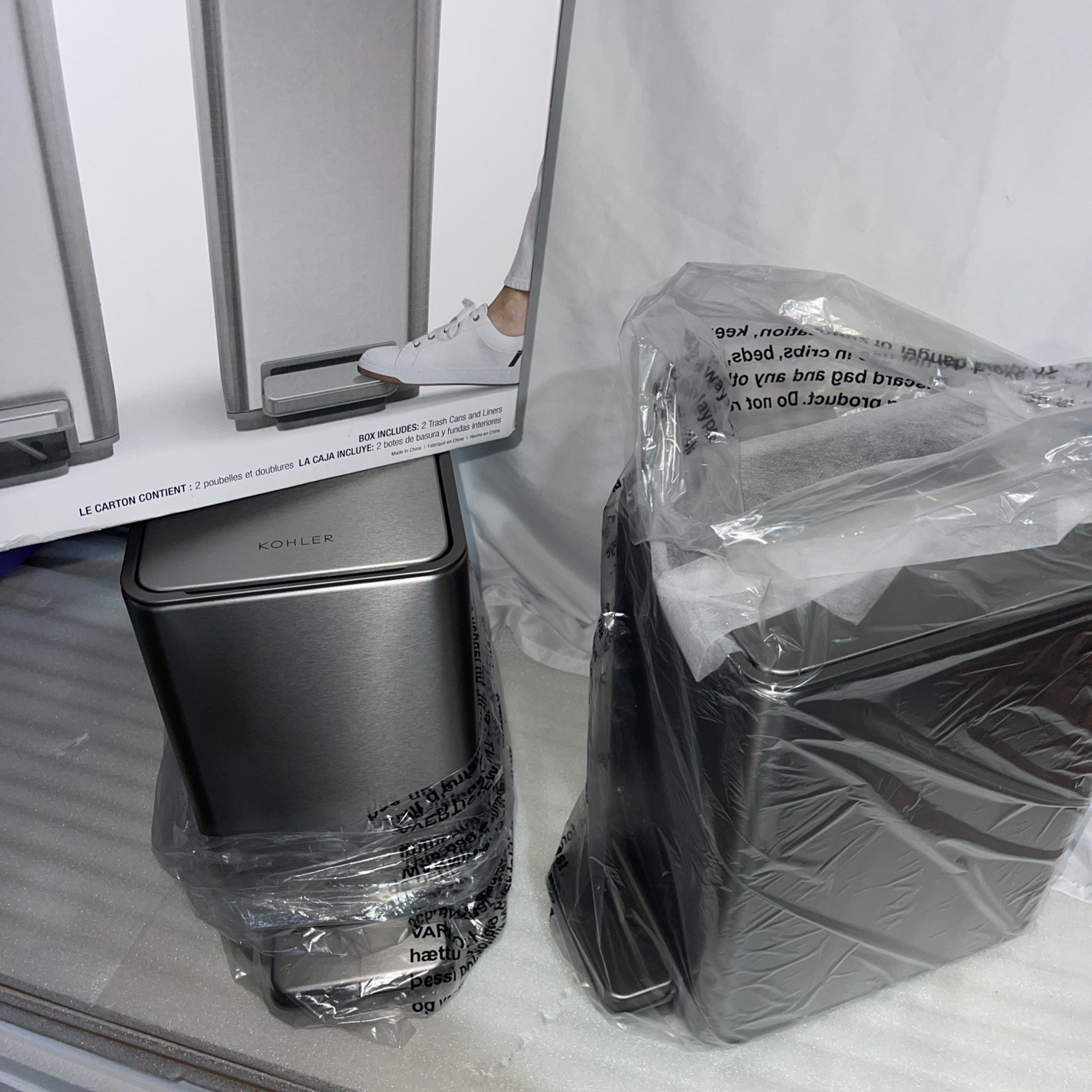 Kohler 6L Stainless Steel Step Trash Bin (2-Pack) - photo 2